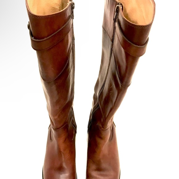 FRYE Women’s Tall Boots Brown Leather 8 B - Picture 2 of 11